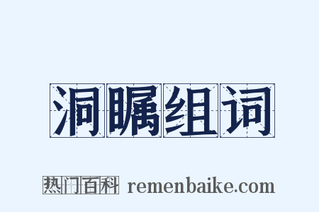 洞瞩组词是什么意思的图片